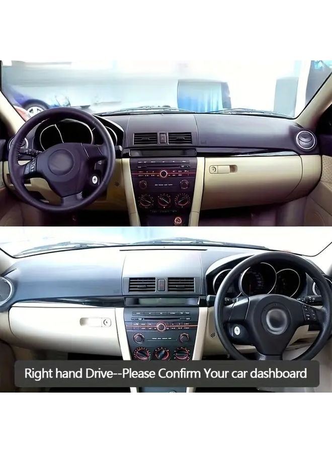 Left Hand Black Dashboard Mat Cover Sunshade Carpet for Mazda 3 BK 2003 2009 MK1 Models - Image 4